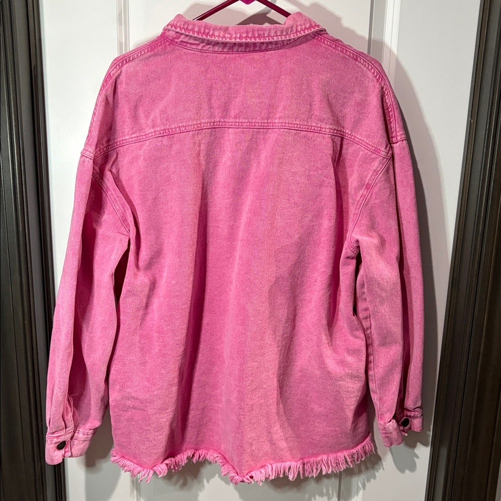 Pink Denim Jacket - image 3